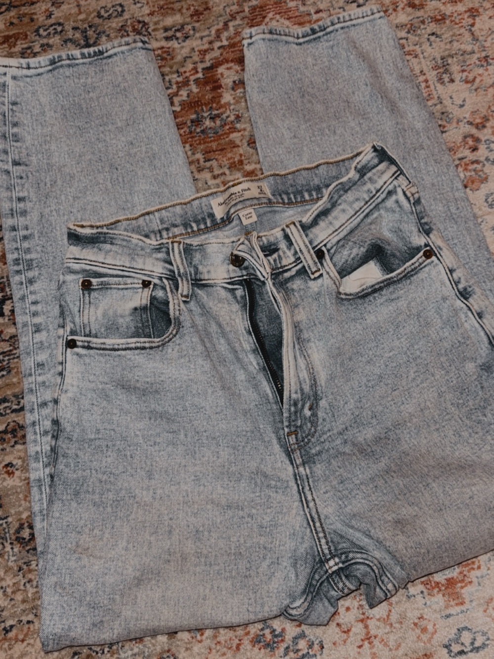 Abercrombie & Fitch Light Blue Straight Leg Jeans